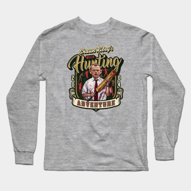 Shaun Riley's Wild Hunting Adventure Long Sleeve T-Shirt by Alema Art